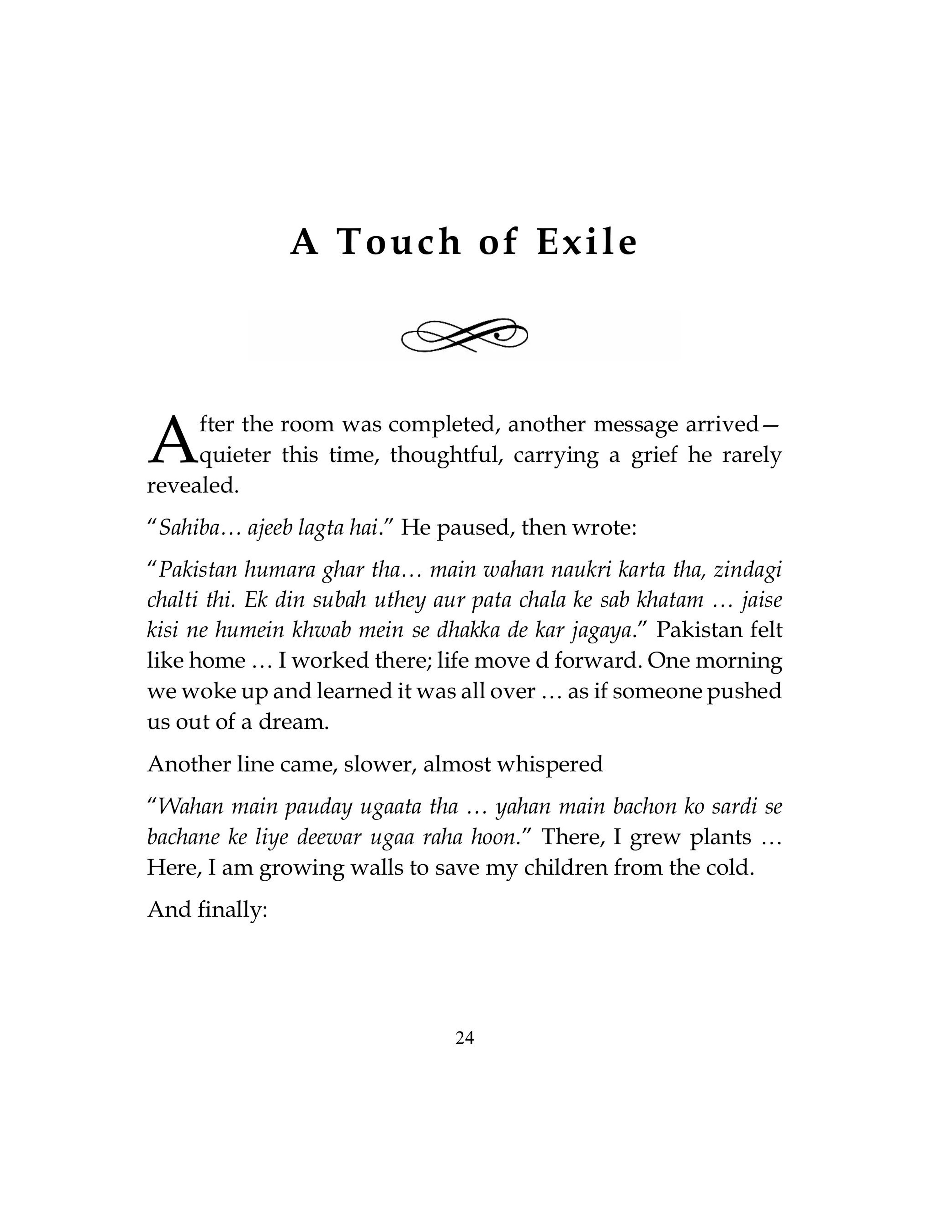Book interior after professional formatting